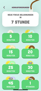 Belohnungssystem in der Fokus-App Donut Dog.